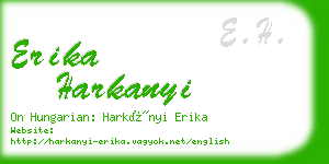 erika harkanyi business card